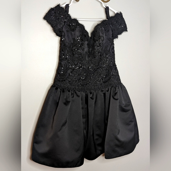 Chris Kole Vintage off the shoulder beaded COUTURE dress - Picture 3 of 15